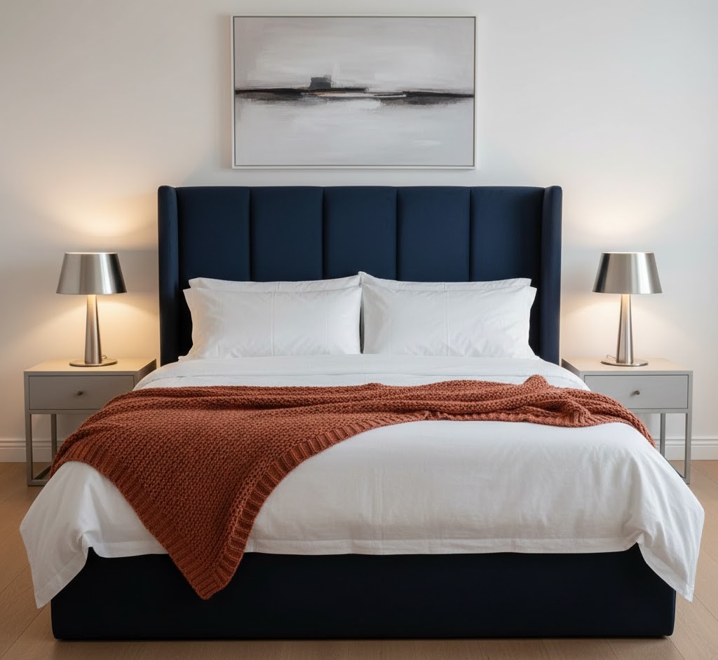 Camera da letto con luci soffuse