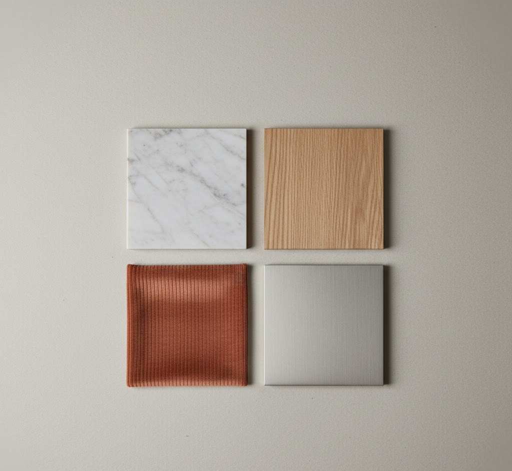 Campionario di materiali e tessuti